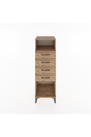 Hyperion Dolap Tek Raflı 4 Çekmeceli 44x44x134 Çam-Çam