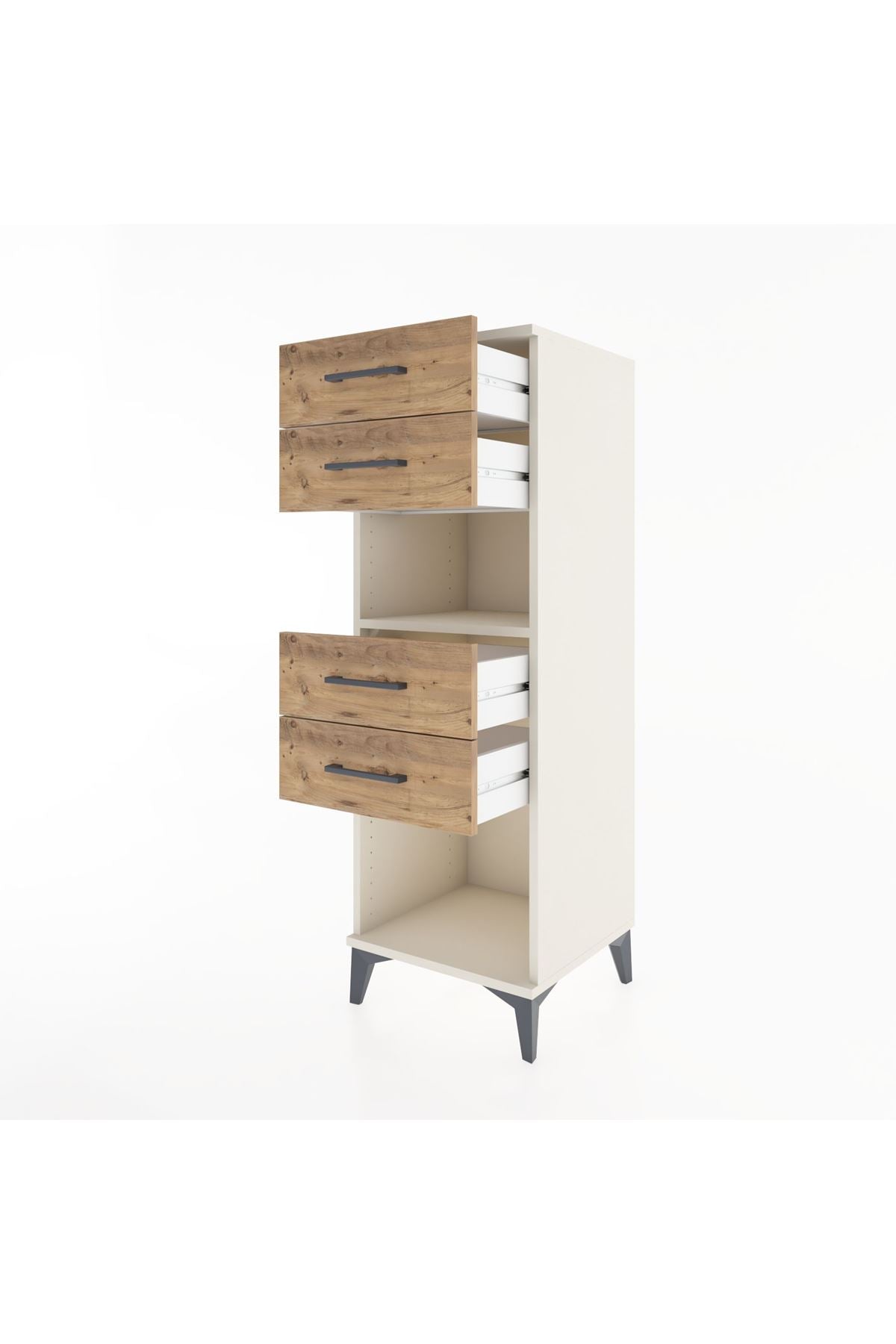 Hyperion Dolap Tek Raflı 4 Çekmeceli 44x44x134 Aytaşı-Çam
