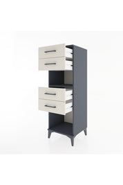 Hyperion Dolap Tek Raflı 4 Çekmeceli 44x44x134 Antrasit-Aytaşı