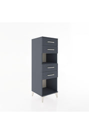 Hyperion Dolap Tek Raflı 4 Çekmeceli 44x44x134 Antrasit-Antrasit