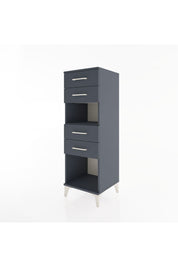 Hyperion Dolap Tek Raflı 4 Çekmeceli 44x44x134 Antrasit-Antrasit
