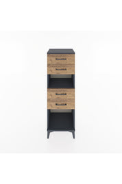 Hyperion Dolap Tek Raflı 4 Çekmeceli 44x44x134 Antrasit-Çam