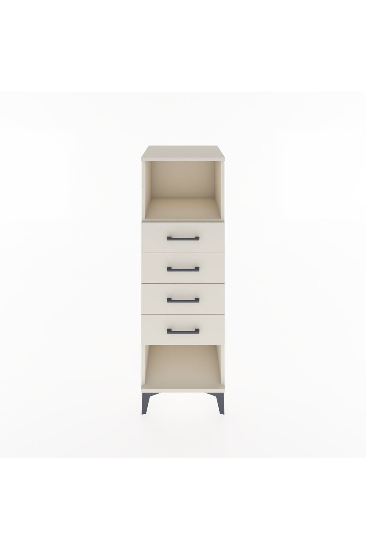 Hyperion Dolap Tek Raflı 4 Çekmeceli 44x44x134