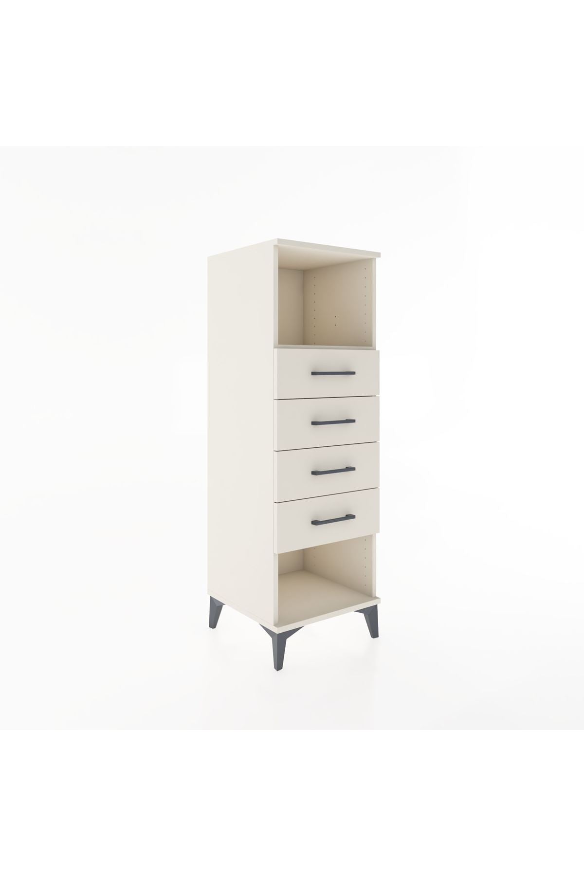 Hyperion Dolap Tek Raflı 4 Çekmeceli 44x44x134