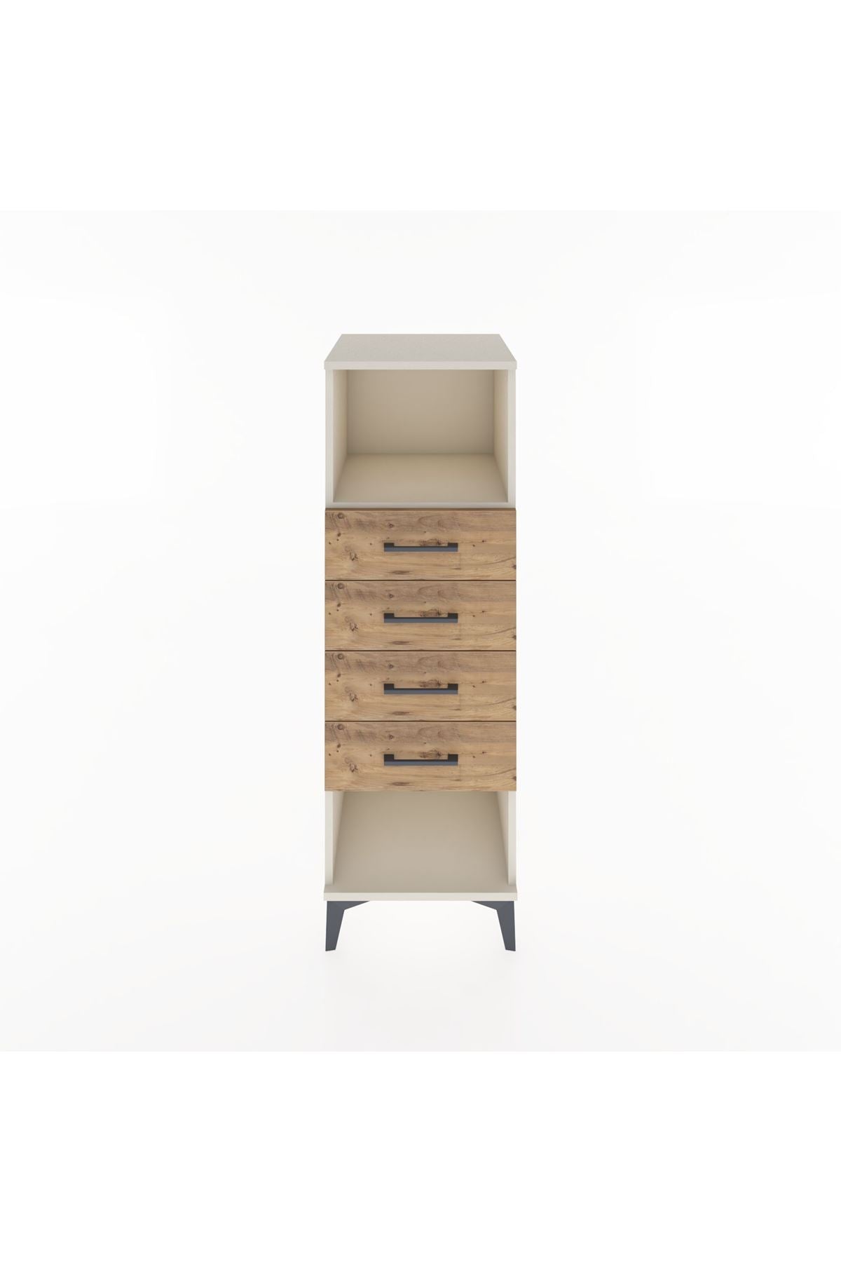 Hyperion Dolap Tek Raflı 4 Çekmeceli 44x44x134 Aytaşı-Çam