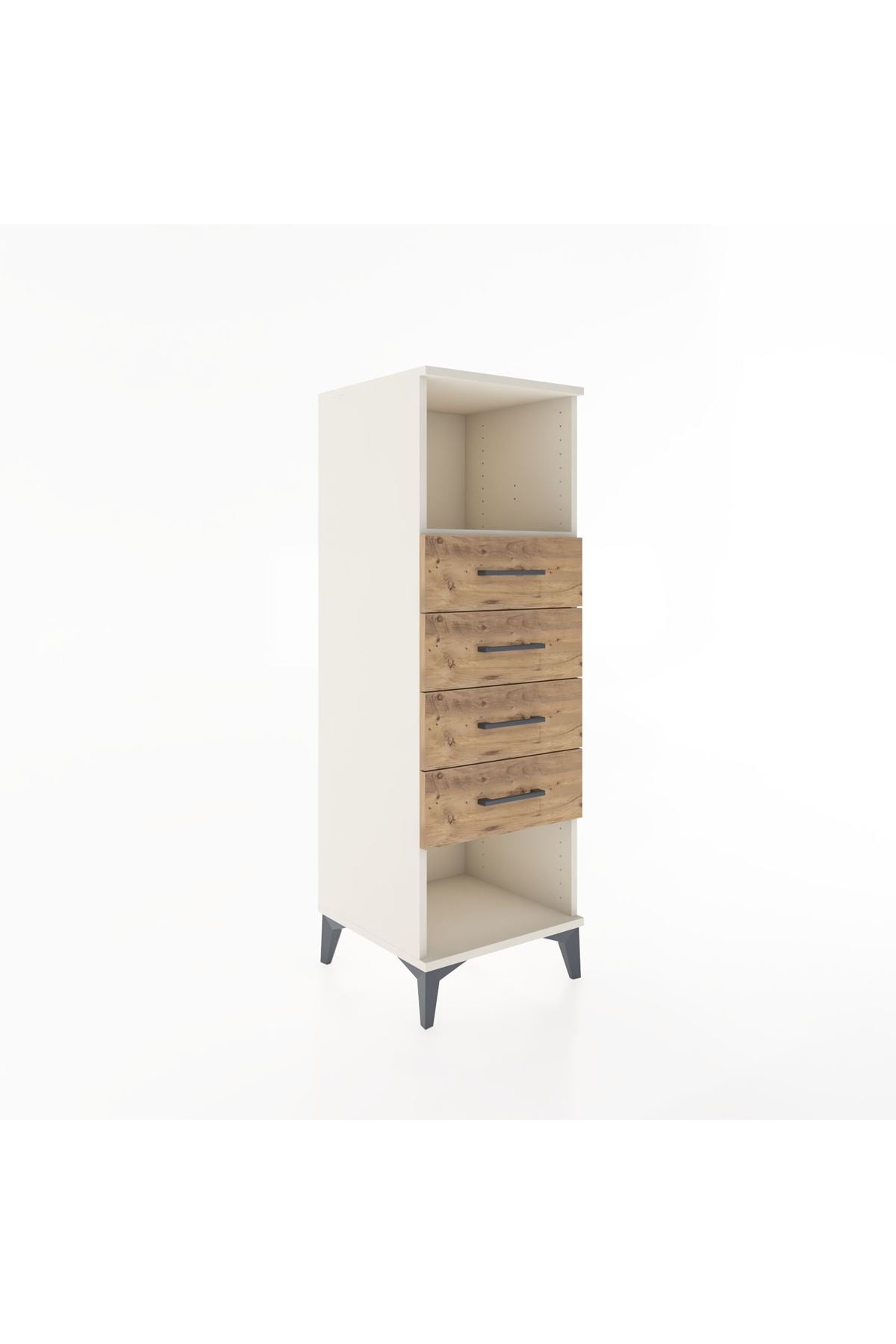 Hyperion Dolap Tek Raflı 4 Çekmeceli 44x44x134 Aytaşı-Çam