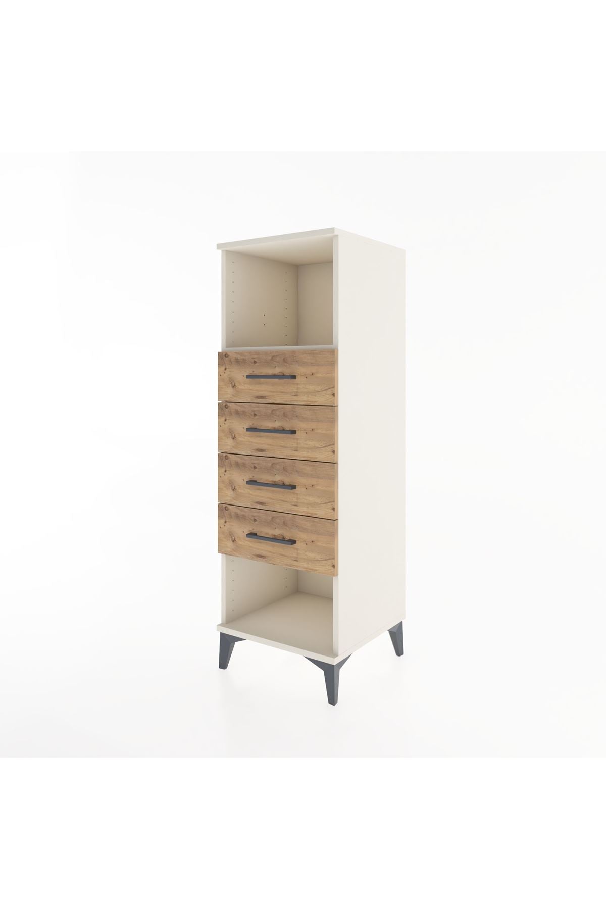 Hyperion Dolap Tek Raflı 4 Çekmeceli 44x44x134 Aytaşı-Çam