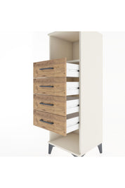 Hyperion Dolap Tek Raflı 4 Çekmeceli 44x44x134 Aytaşı-Çam