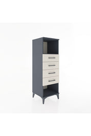 Hyperion Dolap Tek Raflı 4 Çekmeceli 44x44x134 Antrasit-Aytaşı