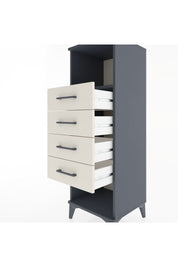 Hyperion Dolap Tek Raflı 4 Çekmeceli 44x44x134 Antrasit-Aytaşı