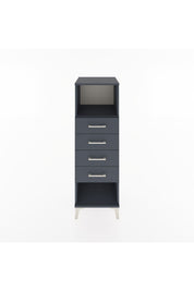 Hyperion Dolap Tek Raflı 4 Çekmeceli 44x44x134 Antrasit-Antrasit