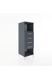 Hyperion Dolap Tek Raflı 4 Çekmeceli 44x44x134 Antrasit-Antrasit