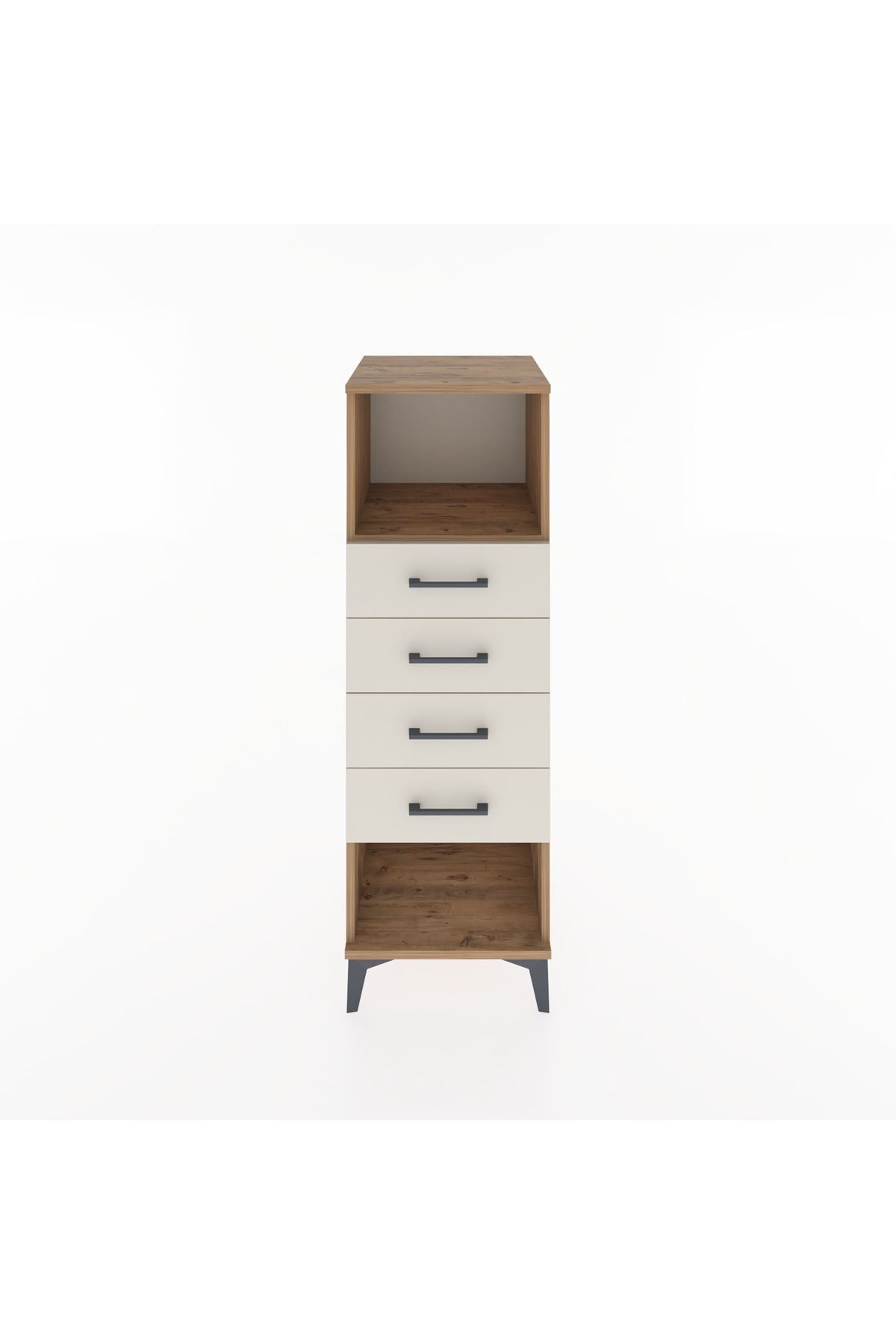 Hyperion Dolap Tek Raflı 4 Çekmeceli 44x44x134 Çam-Aytaşı