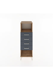 Hyperion Dolap Tek Raflı 4 Çekmeceli 44x44x134 Çam-Antrasit