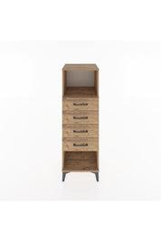 Hyperion Dolap Tek Raflı 4 Çekmeceli 44x44x134 Çam-Çam
