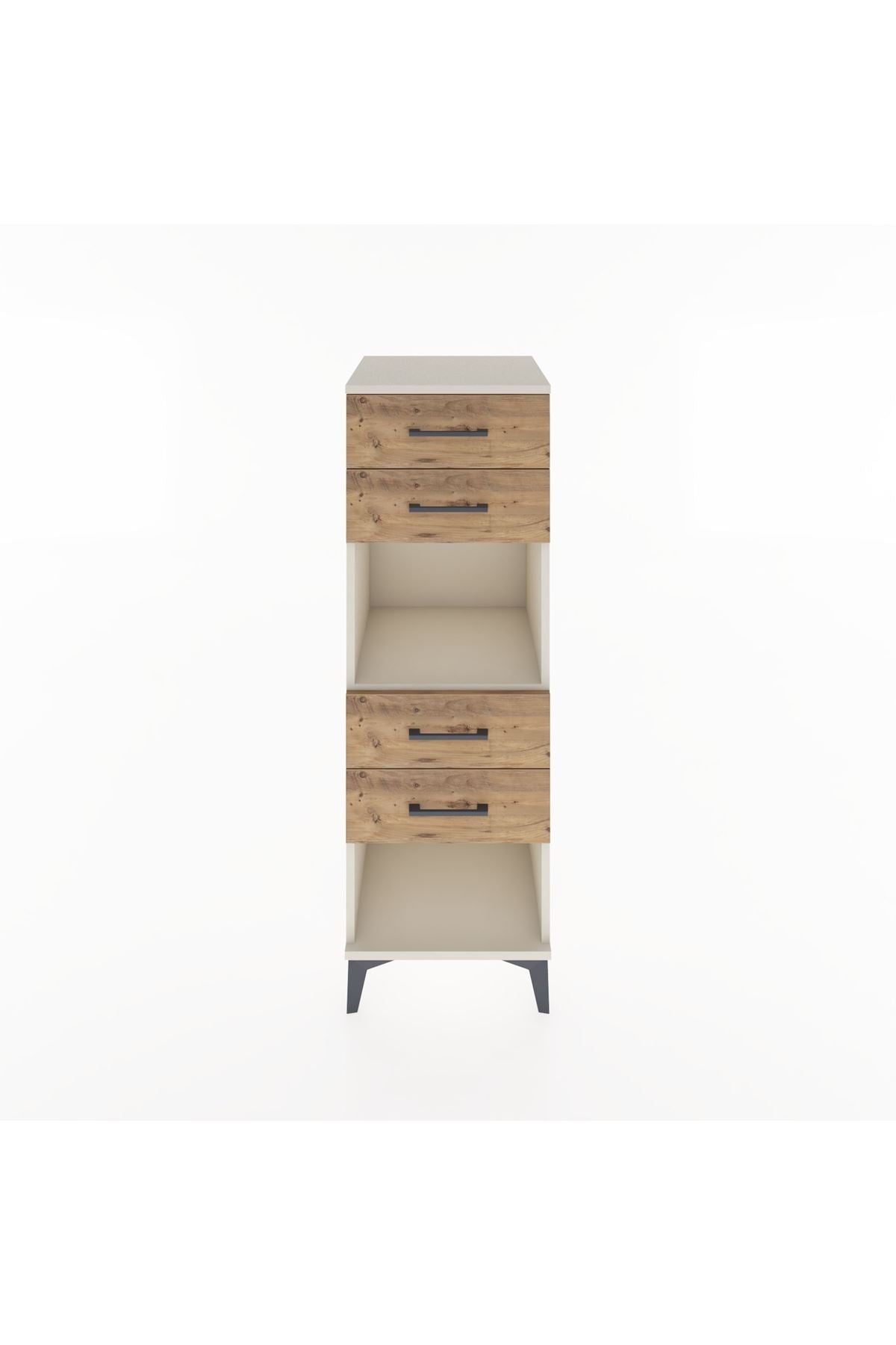 Hyperion Dolap Tek Raflı 4 Çekmeceli 44x44x134 Aytaşı-Çam