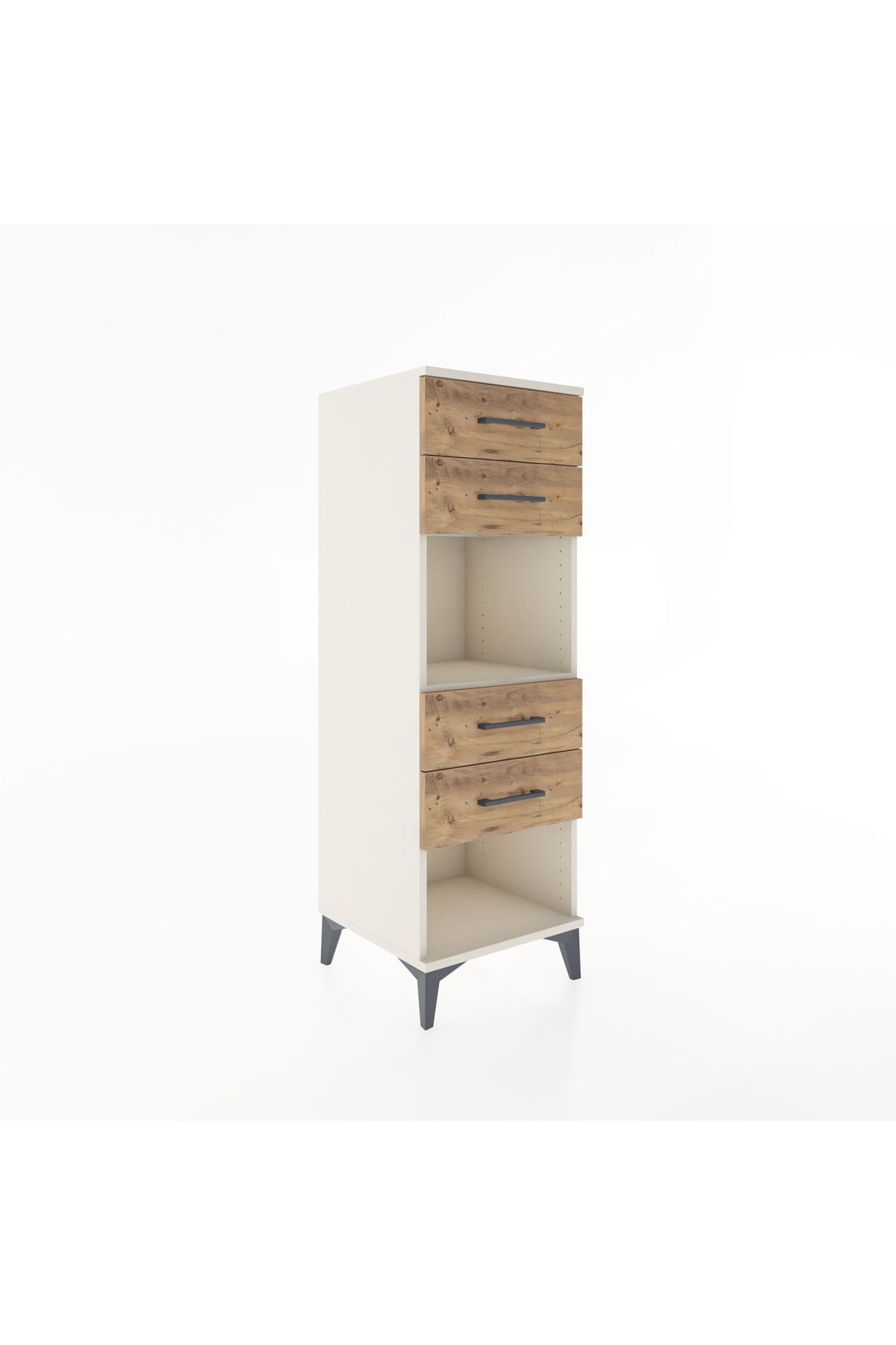 Hyperion Dolap Tek Raflı 4 Çekmeceli 44x44x134 Aytaşı-Çam