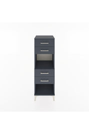 Hyperion Dolap Tek Raflı 4 Çekmeceli 44x44x134 Antrasit-Antrasit