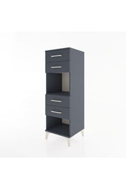 Hyperion Dolap Tek Raflı 4 Çekmeceli 44x44x134 Antrasit-Antrasit