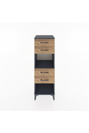 Hyperion Dolap Tek Raflı 4 Çekmeceli 44x44x134 Antrasit-Çam