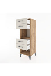 Hyperion Dolap Tek Raflı 4 Çekmeceli 44x44x134 Çam-Aytaşı