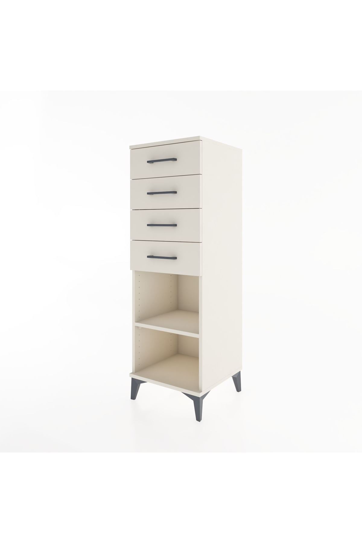 Hyperion Dolap Tek Raflı 4 Çekmeceli 44x44x134 Aytaşı-Aytaşı