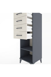 Hyperion Dolap Tek Raflı 4 Çekmeceli 44x44x134 Antrasit-Aytaşı