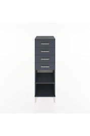 Hyperion Dolap Tek Raflı 4 Çekmeceli 44x44x134 Antrasit-Antrasit