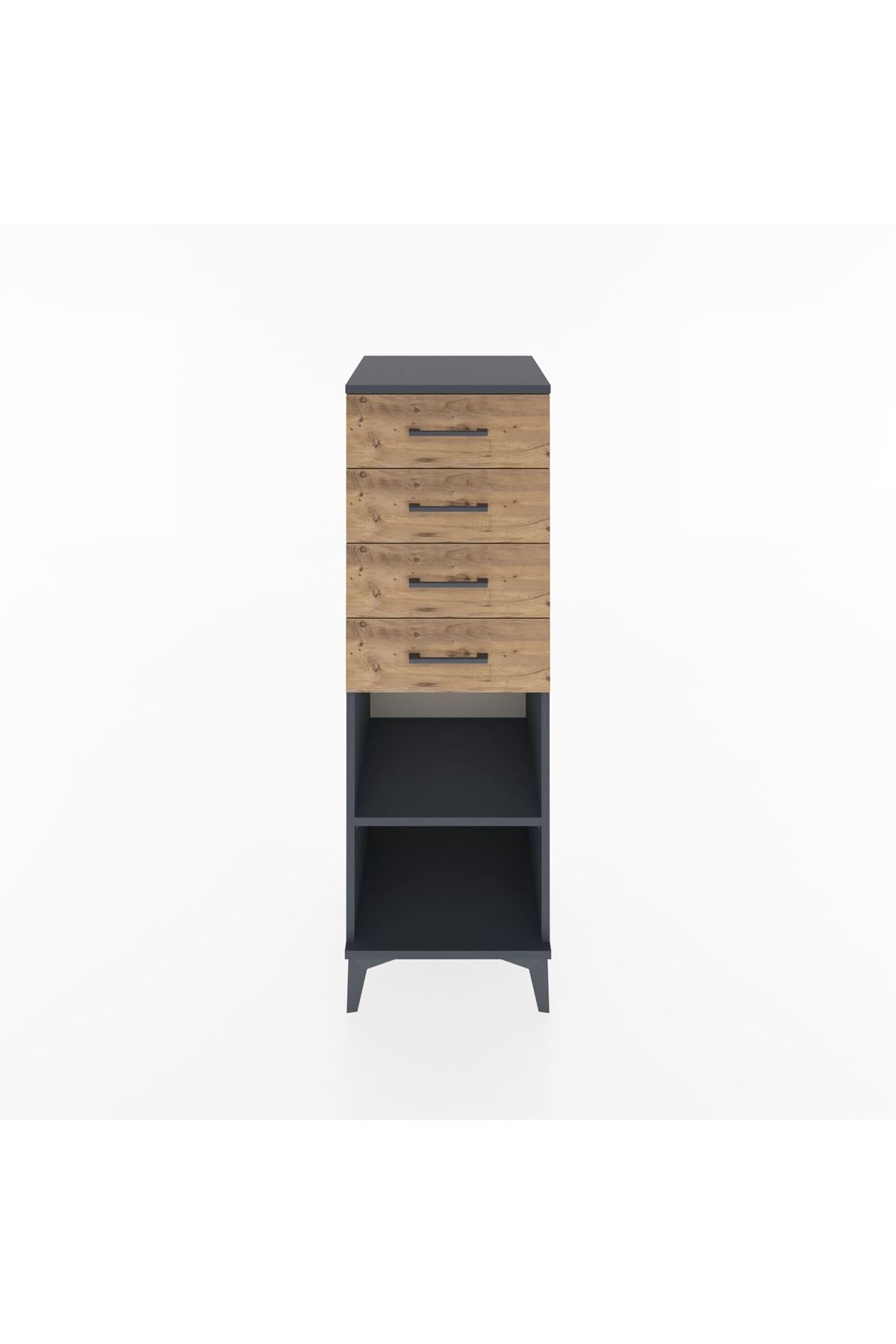 Hyperion Dolap Tek Raflı 4 Çekmeceli 44x44x134