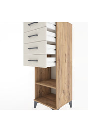 Hyperion Dolap Tek Raflı 4 Çekmeceli 44x44x134 Çam-Aytaşı