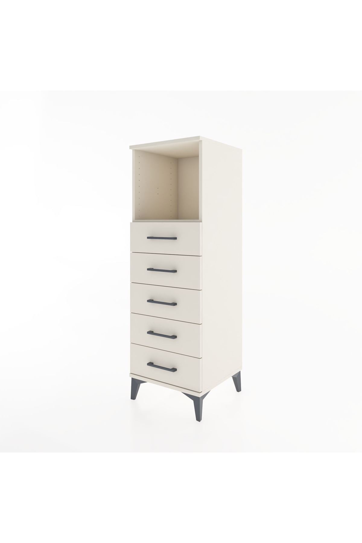 Hyperion Dolap Tek Raflı 5 Çekmeceli 44x44x134 Aytaşı-Aytaşı