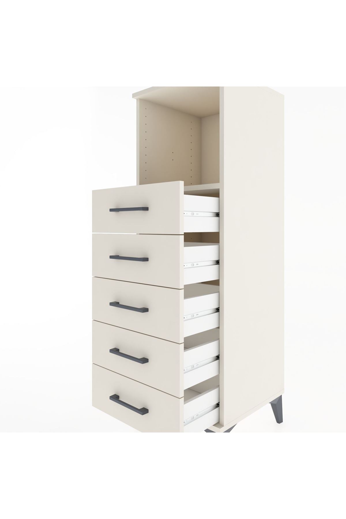 Hyperion Dolap Tek Raflı 5 Çekmeceli 44x44x134 Aytaşı-Aytaşı