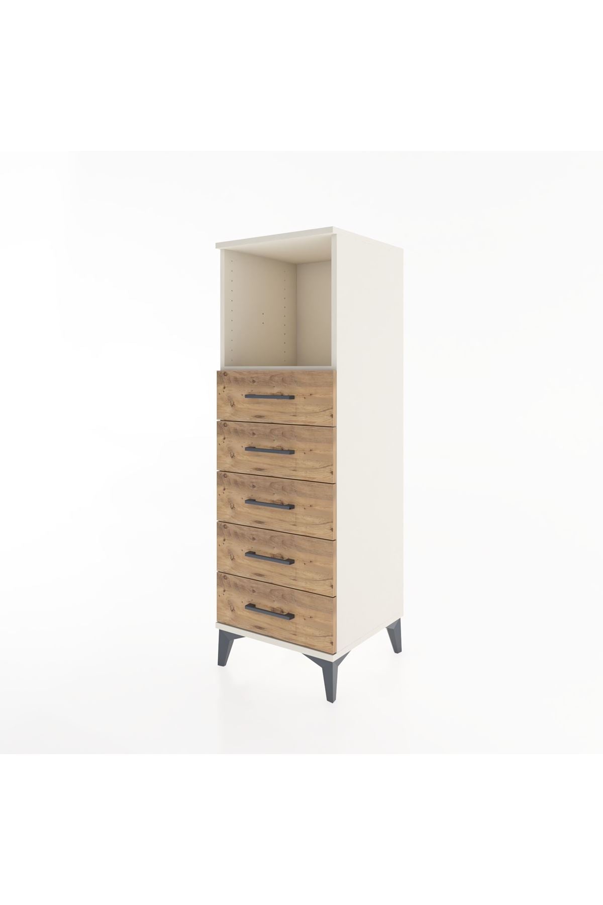 Hyperion Dolap Tek Raflı 5 Çekmeceli 44x44x134 Aytaşı-Çam
