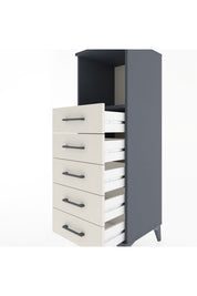 Hyperion Dolap Tek Raflı 5 Çekmeceli 44x44x134 Antrasit-Aytaşı
