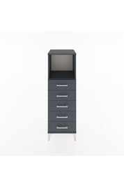 Hyperion Dolap Tek Raflı 5 Çekmeceli 44x44x134 Antrasit-Antrasit