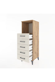 Hyperion Dolap Tek Raflı 5 Çekmeceli 44x44x134 Çam-Aytaşı
