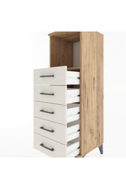Hyperion Dolap Tek Raflı 5 Çekmeceli 44x44x134 Çam-Aytaşı