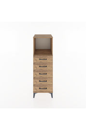 Hyperion Dolap Tek Raflı 5 Çekmeceli 44x44x134 Çam-Çam
