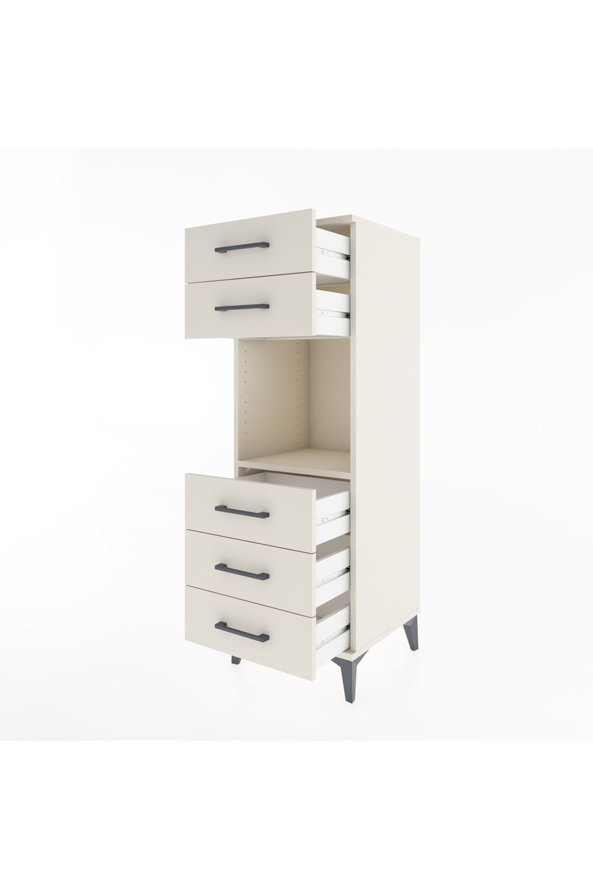 Hyperion Dolap Tek Raflı 5 Çekmeceli 44x44x134 Aytaşı-Aytaşı