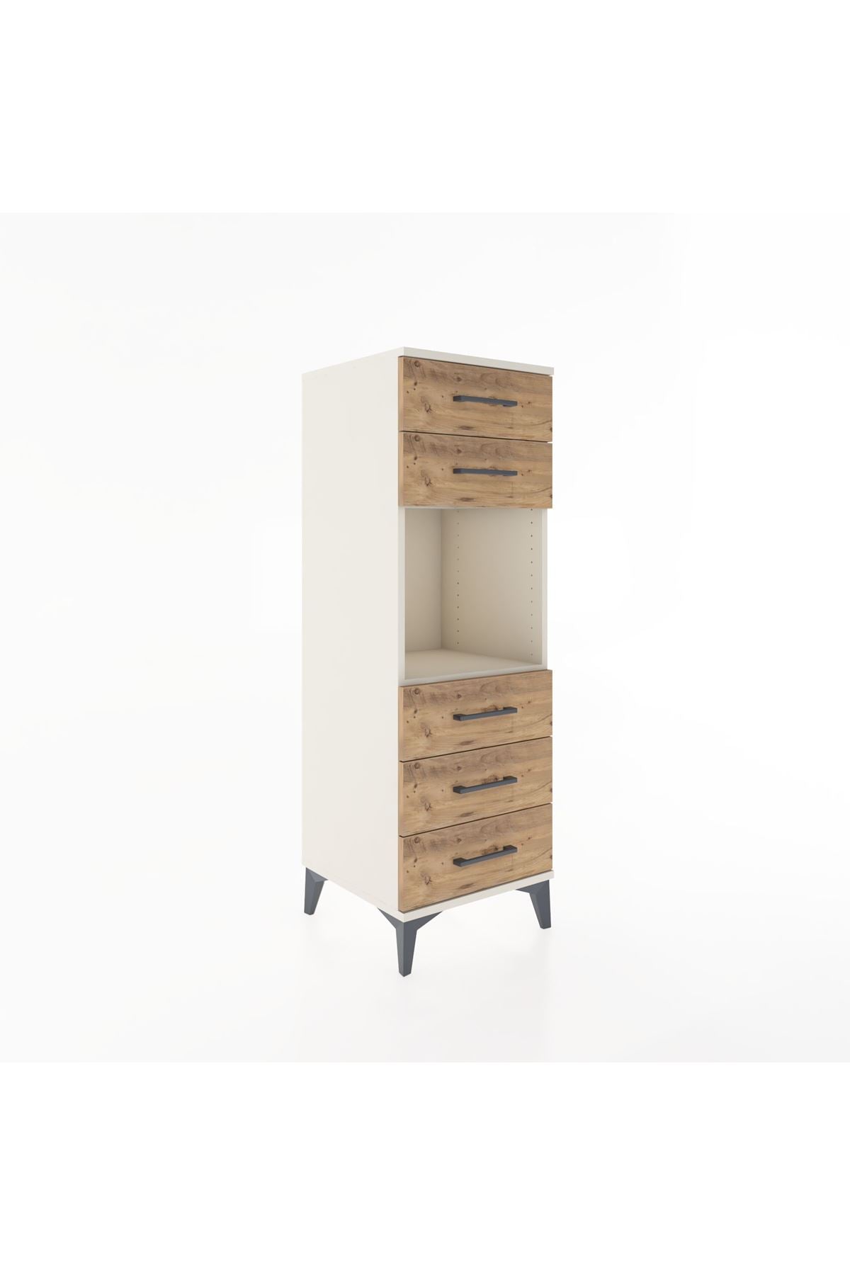 Hyperion Dolap Tek Raflı 5 Çekmeceli 44x44x134 Aytaşı-Çam