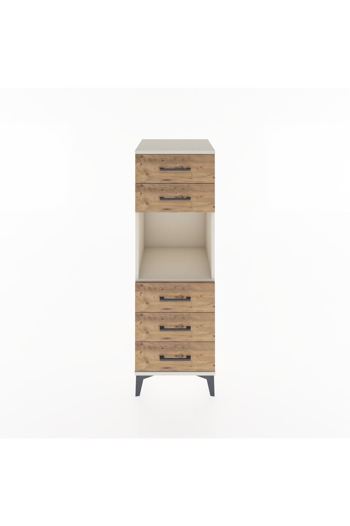 Hyperion Dolap Tek Raflı 5 Çekmeceli 44x44x134 Aytaşı-Çam