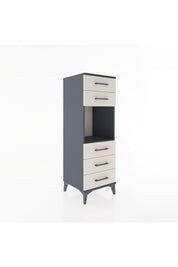 Hyperion Dolap Tek Raflı 5 Çekmeceli 44x44x134 Antrasit-Aytaşı