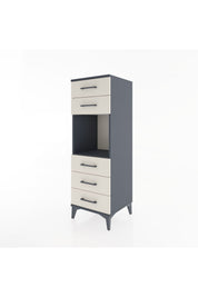 Hyperion Dolap Tek Raflı 5 Çekmeceli 44x44x134 Antrasit-Aytaşı