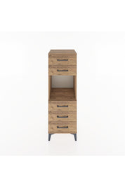 Hyperion Dolap Tek Raflı 5 Çekmeceli 44x44x134 Çam-Çam