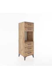 Hyperion Dolap Tek Raflı 5 Çekmeceli 44x44x134 Çam-Çam