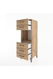 Hyperion Dolap Tek Raflı 5 Çekmeceli 44x44x134 Çam-Çam