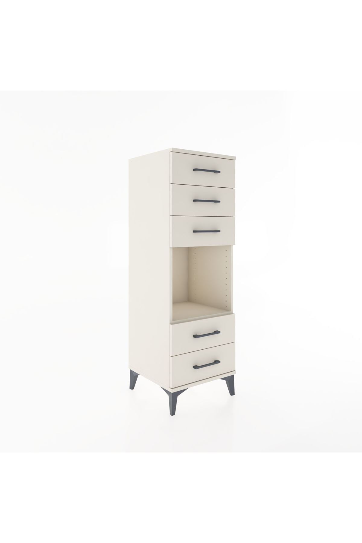 Hyperion Dolap Tek Raflı 5 Çekmeceli 44x44x134 - S49M086V1B