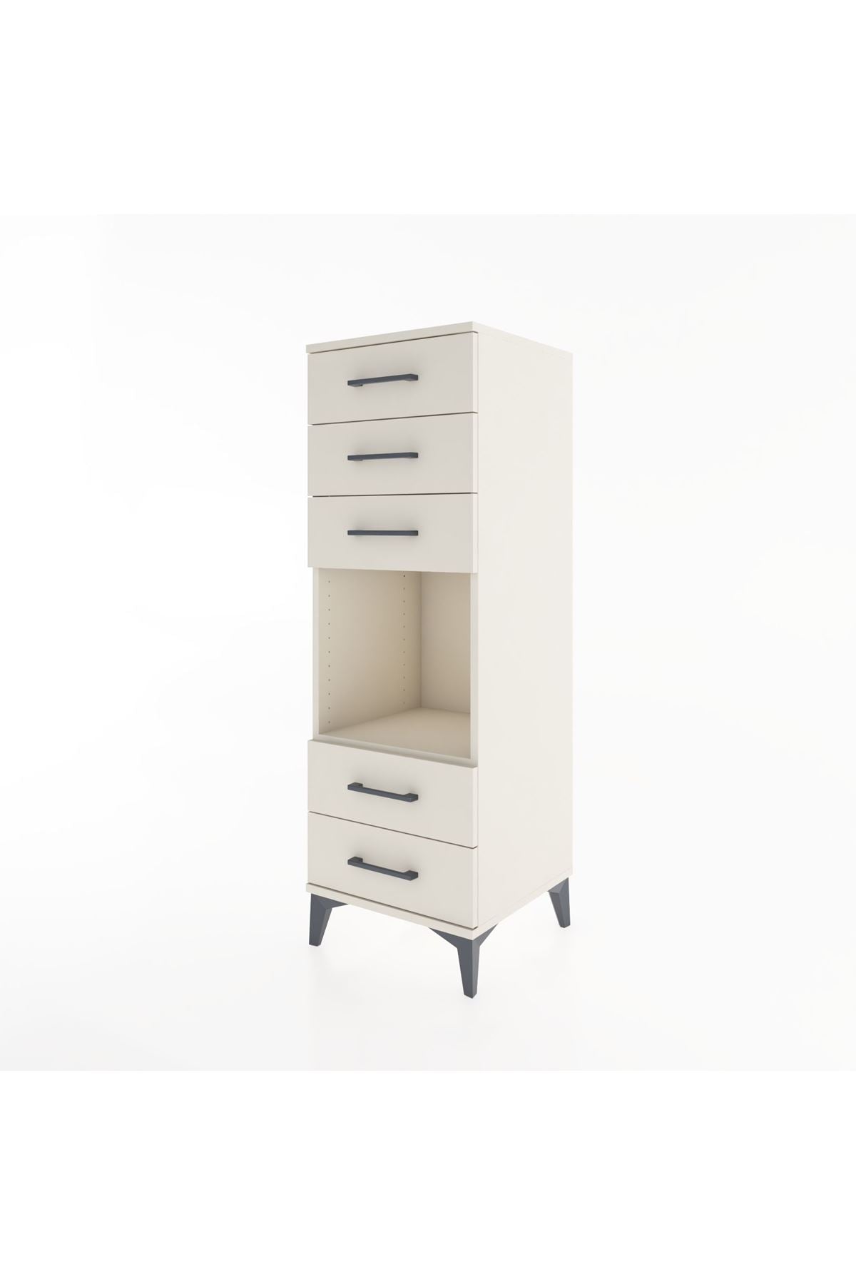 Hyperion Dolap Tek Raflı 5 Çekmeceli 44x44x134 - S49M086V1B