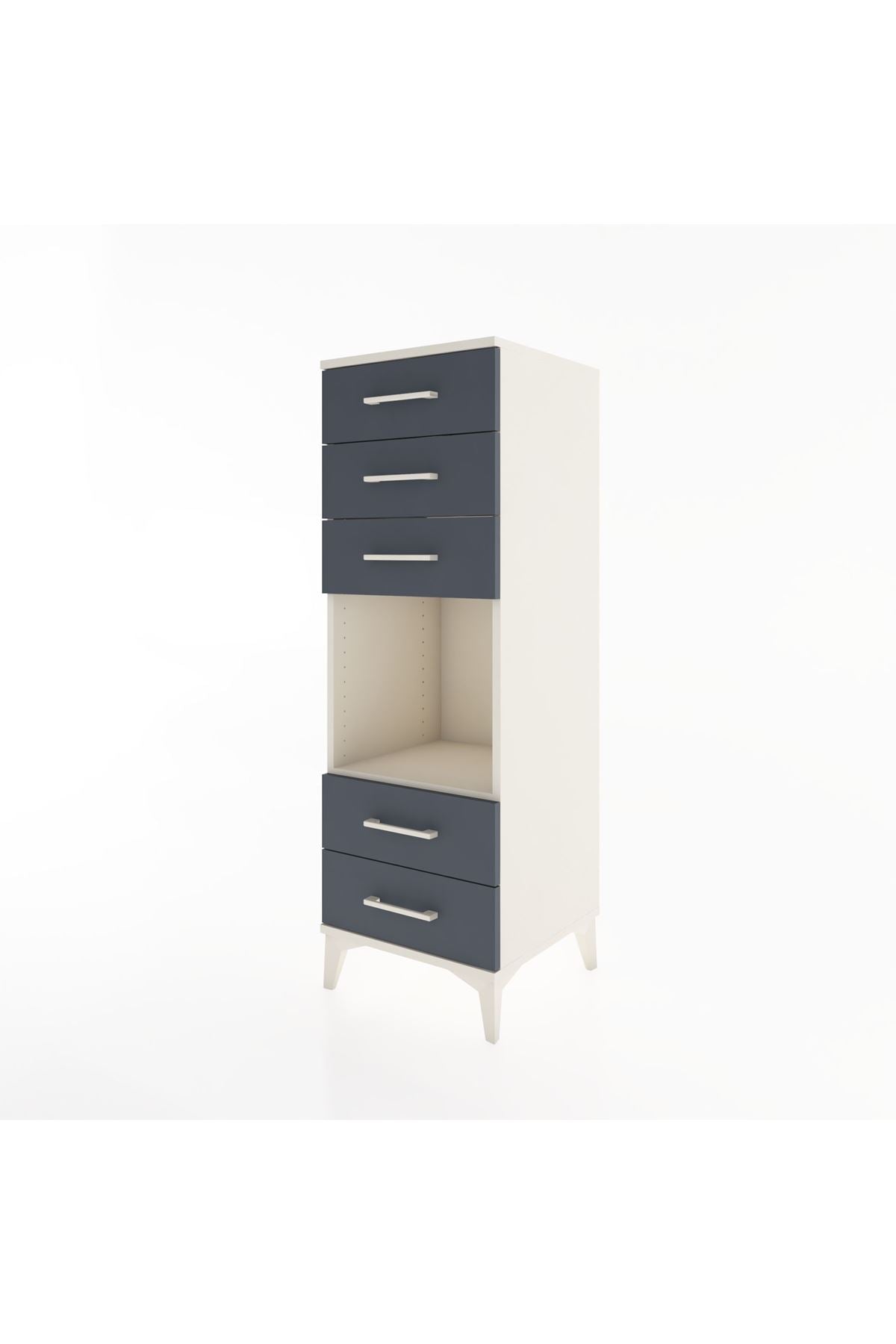 Hyperion Dolap Tek Raflı 5 Çekmeceli 44x44x134 Aytaşı-Antrasit