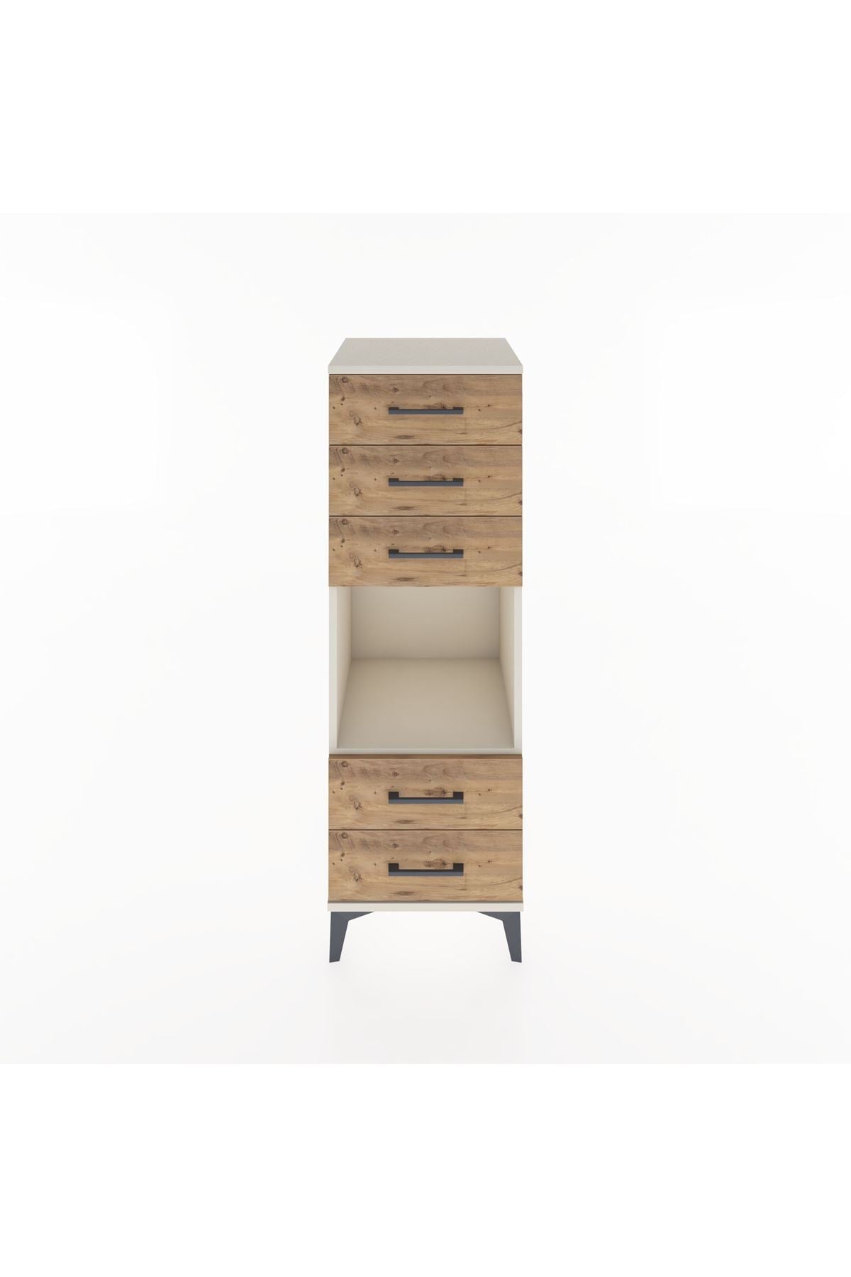 Hyperion Dolap Tek Raflı 5 Çekmeceli 44x44x134 Aytaşı-Çam